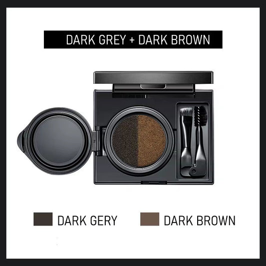 Two-Color Air Cushion Eyebrow Powder – Waterproof, Sweat-Proof Long-Lasting Brow Cream for Natural Definition and All-Day Hold